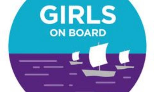 Logo for the Girls on Board website